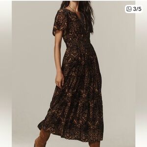 Anthropologie velvet somerset maxi